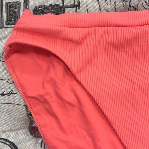 Becca Ribbed High Waist Brazilian Bikini Bottom - Picture 5 of 8